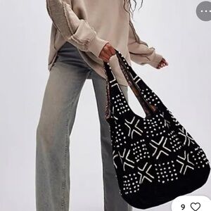 Free People Vienna Black Velvet Bag